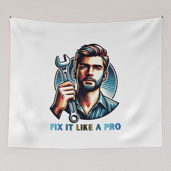 Item preview, Strong Hands Mechanic Illustration designed and sold by All About DigiCraft by Fedelina.