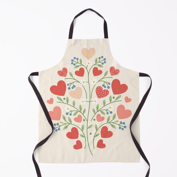 Aperçu de l'œuvre Illustration de motif folklorique d’arbre de cœur – Art populaire scandinave par heidiannemorris © créée et vendue par FOLK ART FUSION by heidiannemorris.
