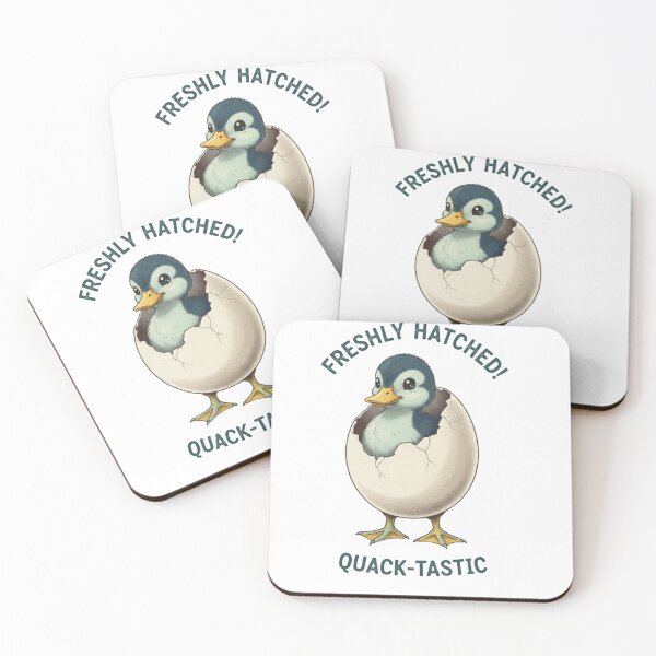 Item preview, Freshly Hatched Quack-Tastic Cute Baby Duck Pun Design designed and sold by LittleLoopArt.