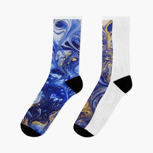 Item preview, Indigo Dream -  Blue Abstract Fluid Pattern, Modern Navy Home Decor, Marble Style Surface Design designed and sold by The Artful Vagabond.
