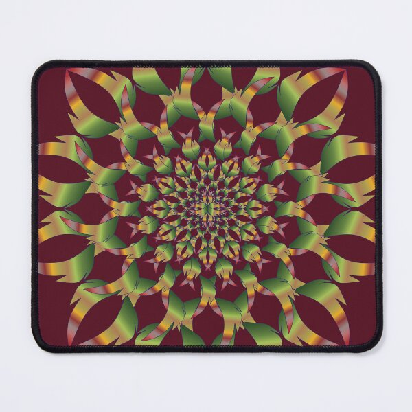 Item preview, Crimson Emerald Botanical Mandala designed and sold by OIL Pattern Design .
