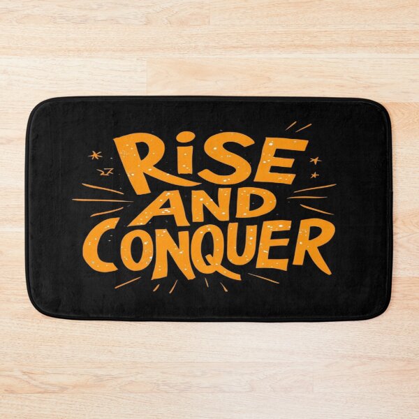 Item preview, Rise and Conquer Motivational Typography – Bold Orange Lettering for Strength and Daily Inspiration designed and sold by Bright Nest Studio.