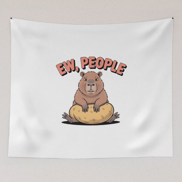 Item preview, Funny Ew People Capybara Sticker | Introvert Gift for Her Him designed and sold by RICHYON.