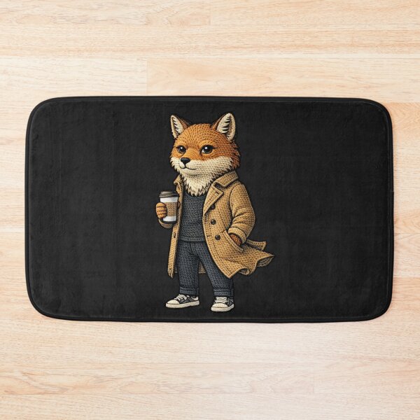 Item preview, Coffee Hustler Fox – Premium Embroidered Minimalist City Aesthetic designed and sold by ColorSplash123.
