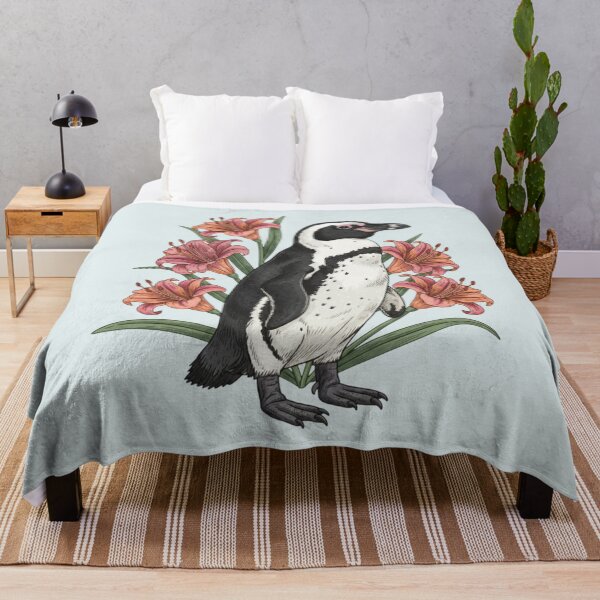 Item preview, African Penguin and Botanical Tiger Lilies designed and sold by BirdsnStuff.