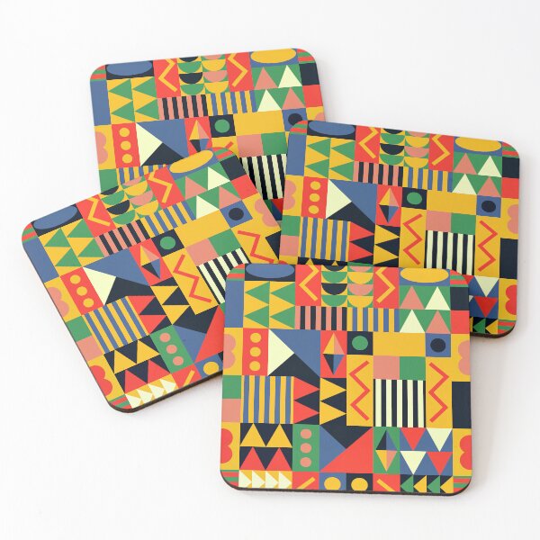 Item preview, Retro Geometric Yellow, Red, Blue And Green Shapes   designed and sold by DEC02.