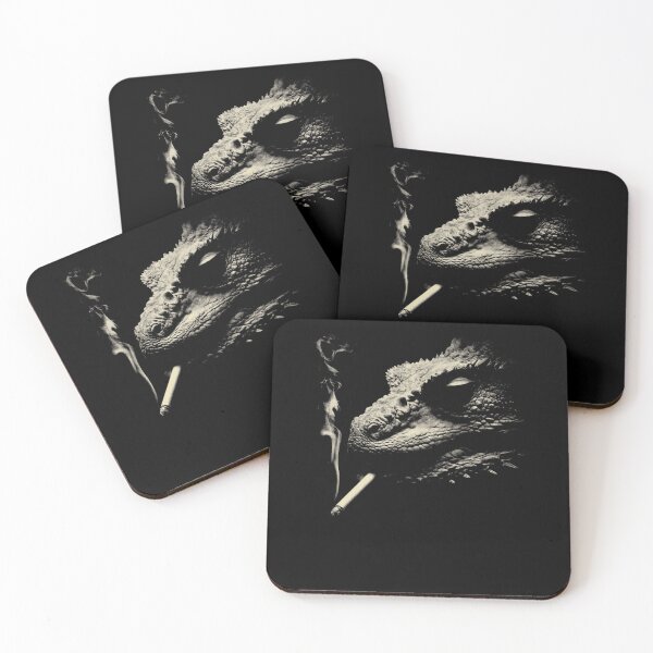 Item preview, Low-Key Dragon Smoking Cigarette Dark Fantasy Art designed and sold by k3rstman1.