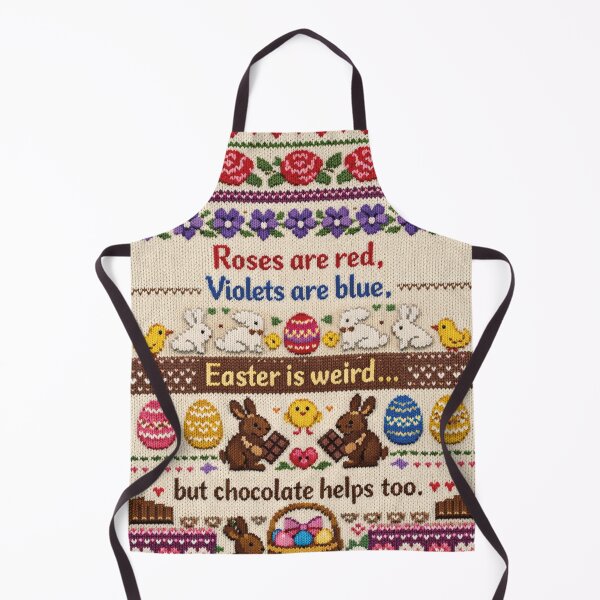 Item preview, Funny Easter saying knitting pattern with chocolate designed and sold by Mauswohn.