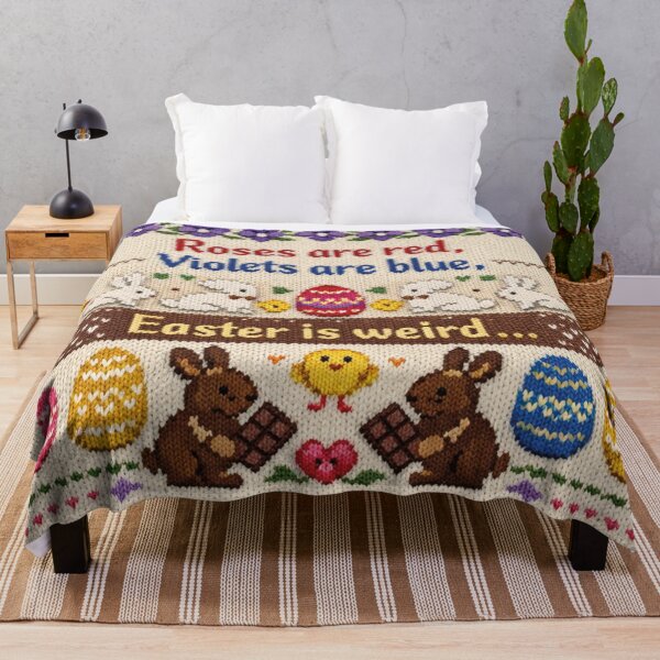 Item preview, Funny Easter saying knitting pattern with chocolate designed and sold by Mauswohn.