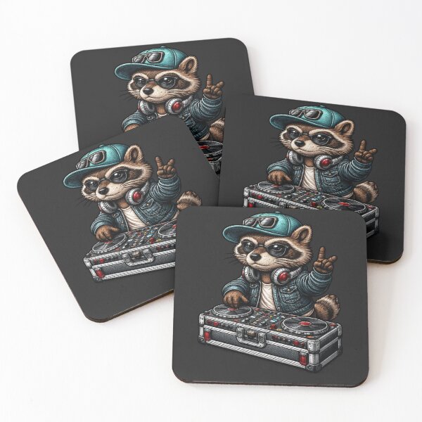 Item preview, Street DJ Raccoon – Premium Embroidered Urban Fashion Aesthetic designed and sold by ColorSplash123.