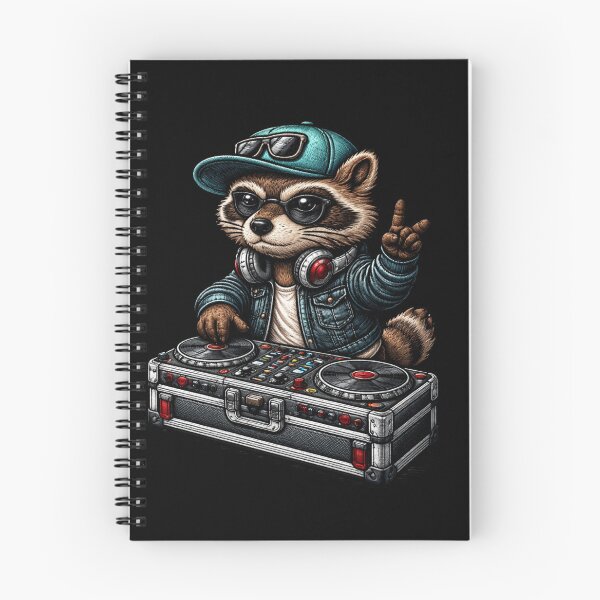 Item preview, Street DJ Raccoon – Premium Embroidered Urban Fashion Aesthetic designed and sold by ColorSplash123.