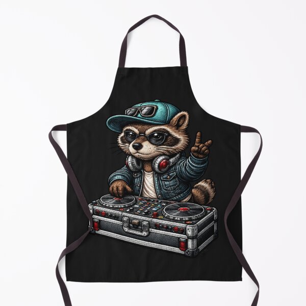 Item preview, Street DJ Raccoon – Premium Embroidered Urban Fashion Aesthetic designed and sold by ColorSplash123.