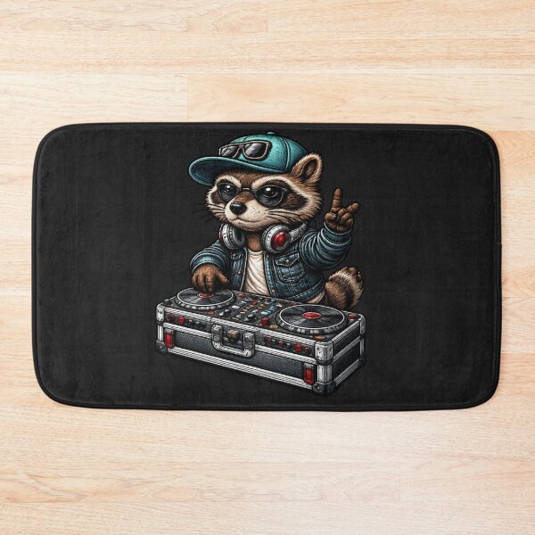 Item preview, Street DJ Raccoon – Premium Embroidered Urban Fashion Aesthetic designed and sold by ColorSplash123.