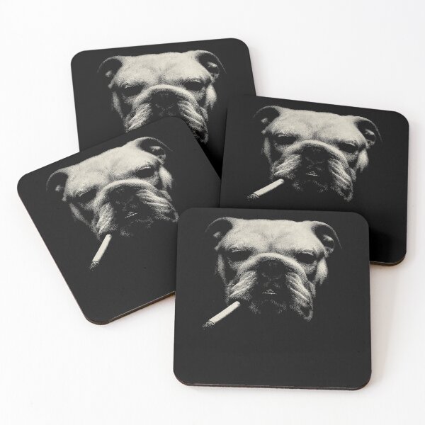 Item preview, English Bulldog Smoking Cigarette Portrait designed and sold by k3rstman1.