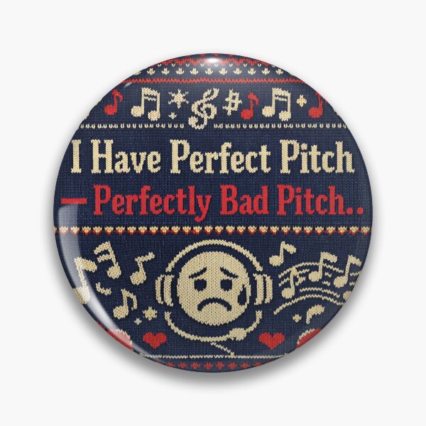 Artikelvorschau, Perfect Pitch Lustiger Musik Spruch im Strickmuster Look entworfen und verkauft von Mauswohn.
