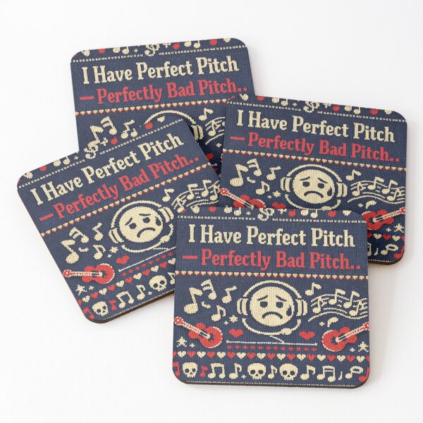 Item preview, Perfect Pitch Funny music quote in a knitted pattern look designed and sold by Mauswohn.