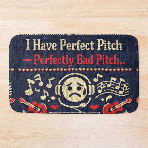 Item preview, Perfect Pitch Funny music quote in a knitted pattern look designed and sold by Mauswohn.