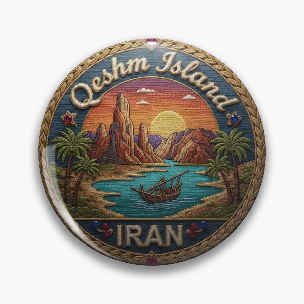 Item preview, Qeshm Island, Iran – Coastal boat & rocky landscape designed and sold by Girih.