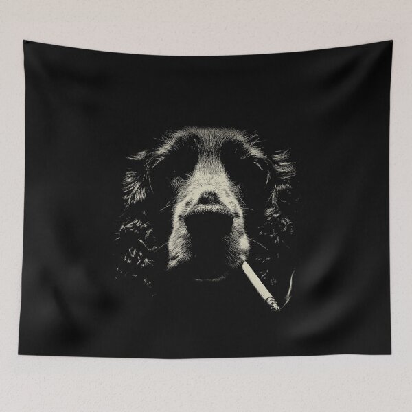 Item preview, Gritty English Cocker Spaniel Smoking Dog designed and sold by k3rstman1.