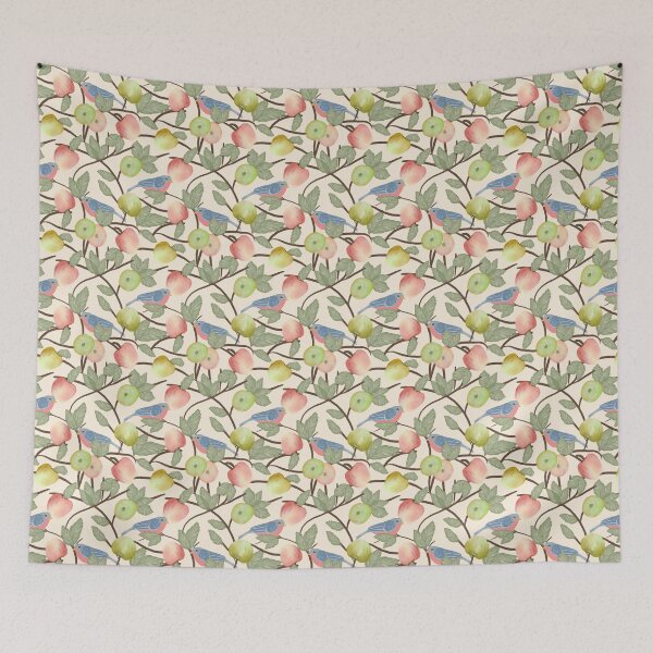 Item preview, Soft watercolor Apples and Bluebirds designed and sold by Jodi Mahaffey.