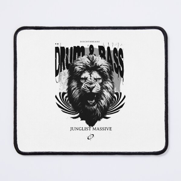 Item preview, DRUM AND BASS  - Dnb Roar Lion (Black) designed and sold by Discothreadz.