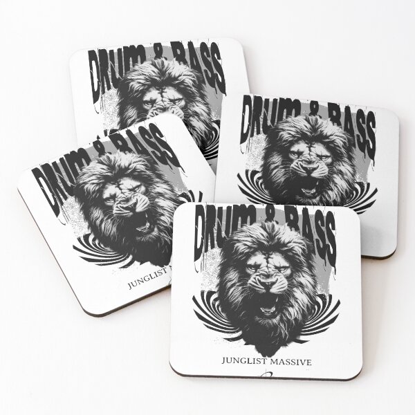 Item preview, DRUM AND BASS  - Dnb Roar Lion (Black) designed and sold by Discothreadz.