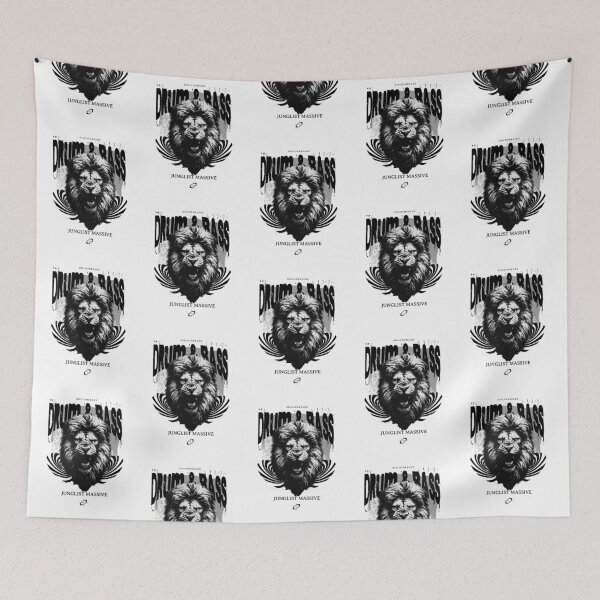 Item preview, DRUM AND BASS  - Dnb Roar Lion (Black) designed and sold by Discothreadz.