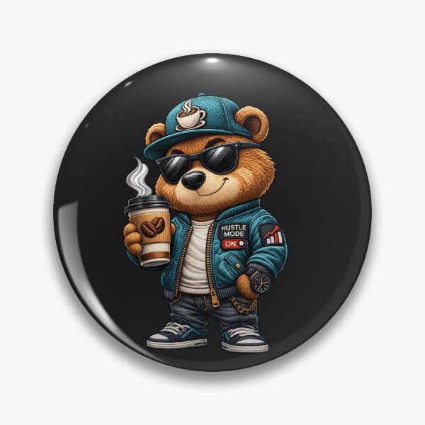 Item preview, Coffee Hustler Bear – Premium Embroidered Urban Lifestyle Aesthetic designed and sold by ColorSplash123.
