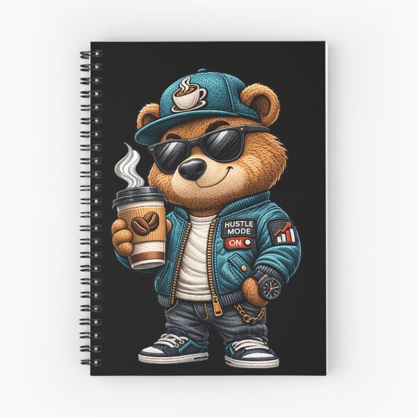 Item preview, Coffee Hustler Bear – Premium Embroidered Urban Lifestyle Aesthetic designed and sold by ColorSplash123.