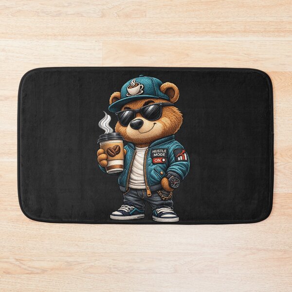 Item preview, Coffee Hustler Bear – Premium Embroidered Urban Lifestyle Aesthetic designed and sold by ColorSplash123.