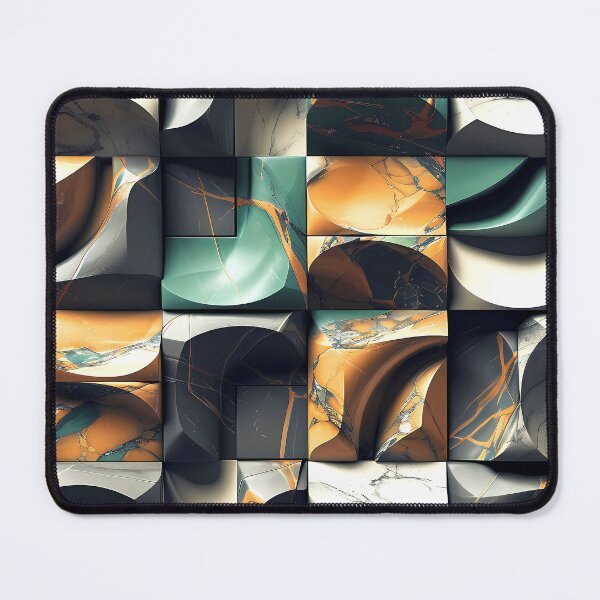 Item preview, Abstract Geometric Marbled Art Green And Golden Shapes designed and sold by DEC02.