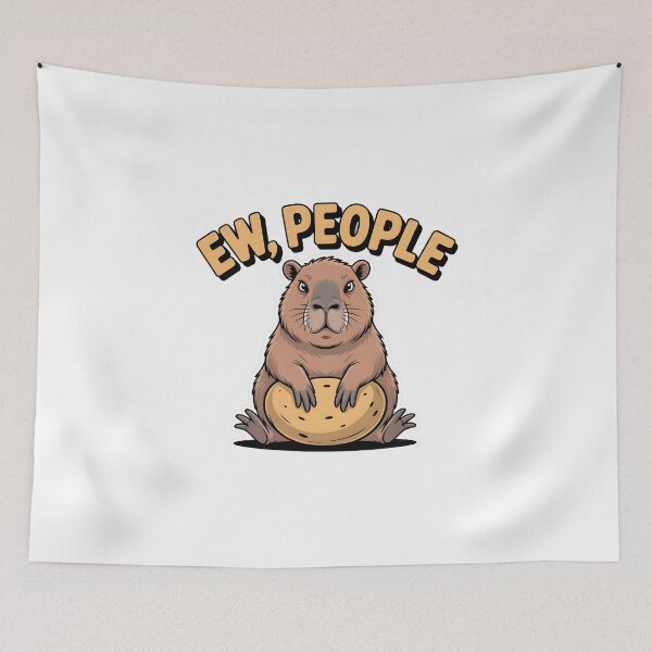 Item preview, Funny Ew People Capybara Sticker | Introvert Gift for Her Him designed and sold by RICHYON.