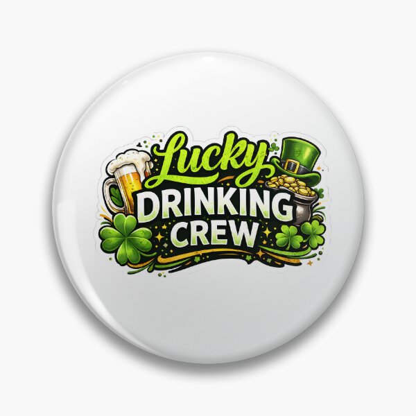 Item preview, Lucky Drinking Crew Funny St Patricks Day Party Design designed and sold by MoodPawsCo.