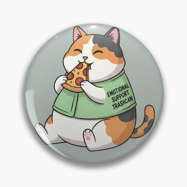 Item preview, Emotional Support Cat Sticker – Emotional Support Trashcan Meme  Funny Calico Cat Anxiety Humor designed and sold by ZyxDes.