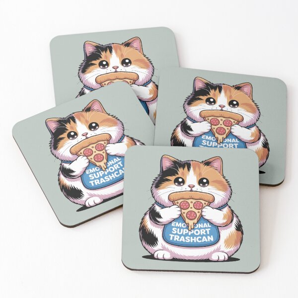Item preview, Emotional Support Cat Sticker – Emotional Support Trashcan Meme  Funny Calico Cat Anxiety Humor designed and sold by ZyxDes.
