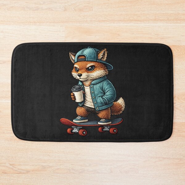Item preview, Skate Rebel Fox – Premium Embroidered Urban Streetwear Aesthetic designed and sold by ColorSplash123.