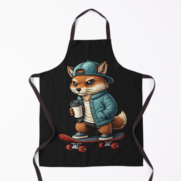 Item preview, Skate Rebel Fox – Premium Embroidered Urban Streetwear Aesthetic designed and sold by ColorSplash123.