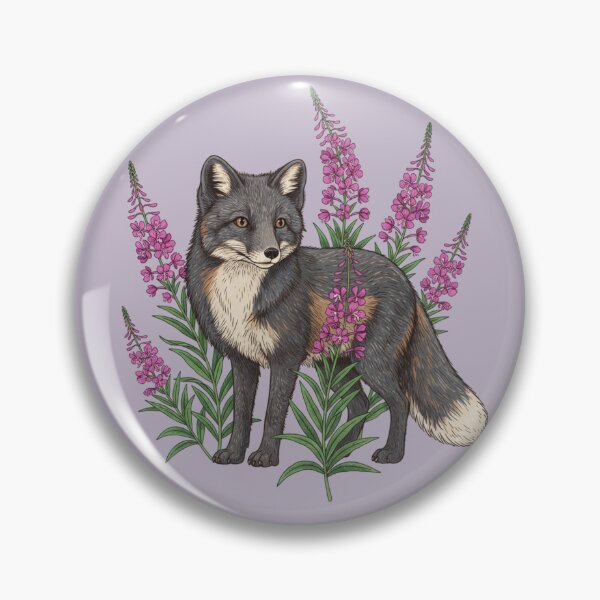 Item preview, Arctic Fox in a Botanical Tundra Style designed and sold by BirdsnStuff.