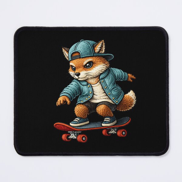 Item preview, Skate Rebel Fox – Premium Embroidered Urban Streetwear Aesthetic designed and sold by ColorSplash123.