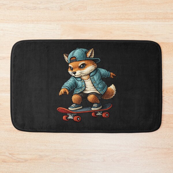 Item preview, Skate Rebel Fox – Premium Embroidered Urban Streetwear Aesthetic designed and sold by ColorSplash123.