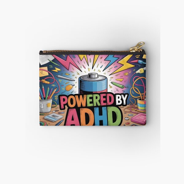 Item preview, Powered by ADHD – Colorful Neurodivergent Energy Design designed and sold by ArcticFoxStudio.