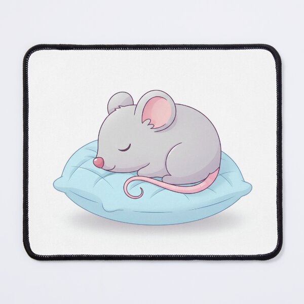 Item preview, Sleeping mouse on blue pillow designed and sold by mayatA-rt.