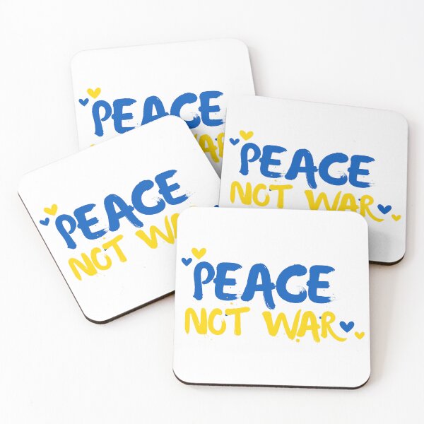 Item preview, Peace Not War – Blue and Yellow Support Unity Design designed and sold by mcraft studio.