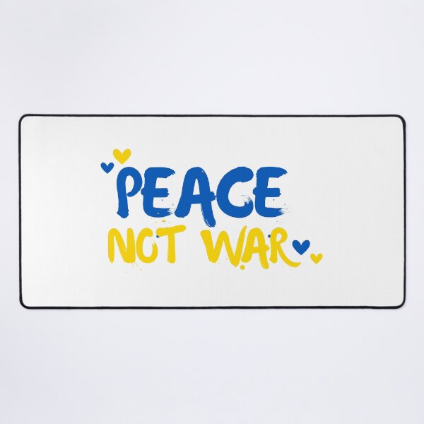 Item preview, Peace Not War – Blue and Yellow Support Unity Design designed and sold by mcraft studio.