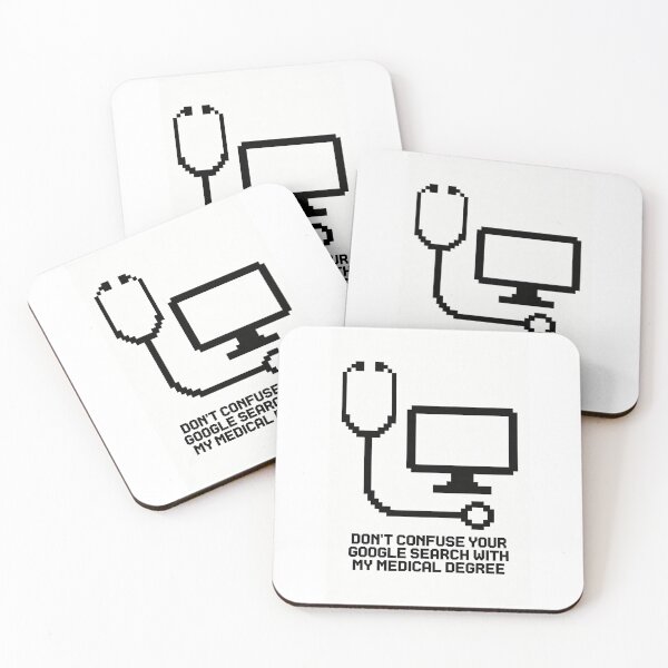 Item preview, Don't Confuse Google Search with Medical Degree - Funny Doctor Pixel Art designed and sold by Pixel ProHumor.