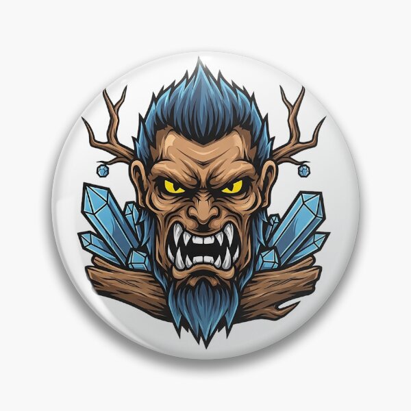 Item preview, Frost Demon Beast Mascot Logo – Ice Crystal Gaming Emblem Illustration designed and sold by ZaiproArt.