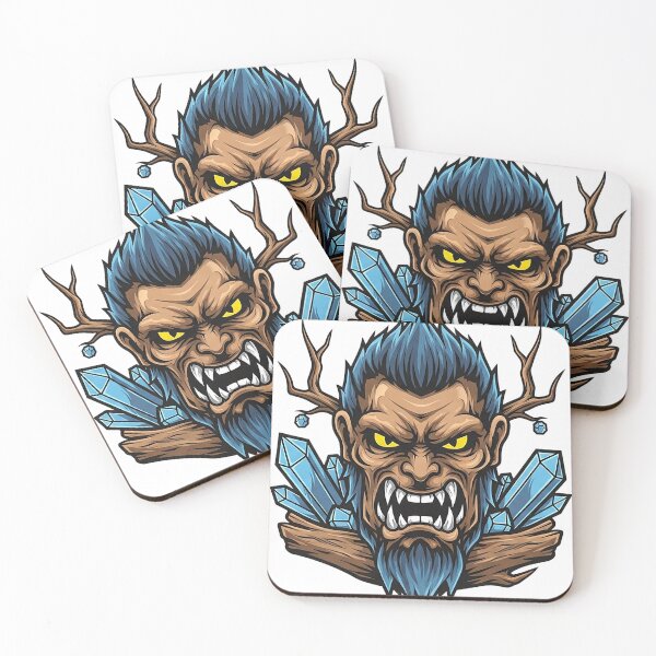 Item preview, Frost Demon Beast Mascot Logo – Ice Crystal Gaming Emblem Illustration designed and sold by ZaiproArt.