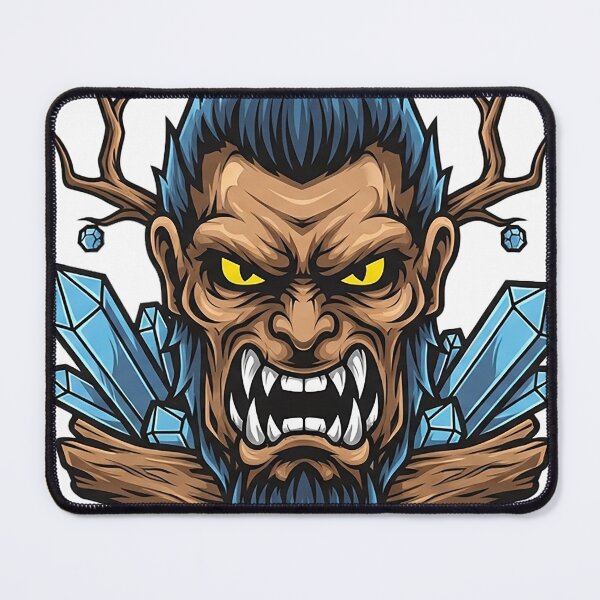 Item preview, Frost Demon Beast Mascot Logo – Ice Crystal Gaming Emblem Illustration designed and sold by ZaiproArt.
