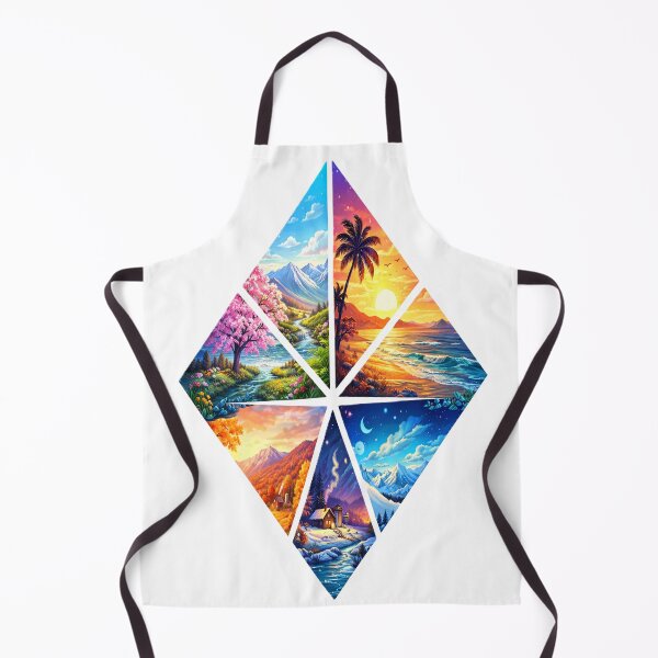 Item preview, Four Seasons Geometric Landscape Art designed and sold by Cloudgrove.