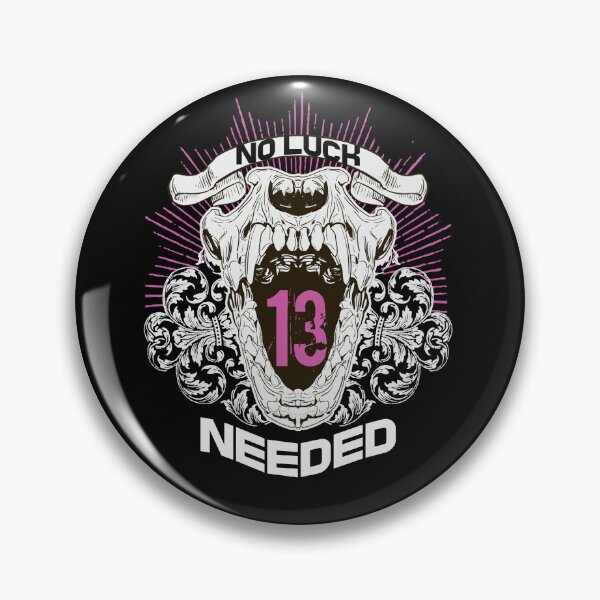 Item preview, No Luck Needed - Neon Purple Roaring Skull Streetwear designed and sold by snapifyprints.